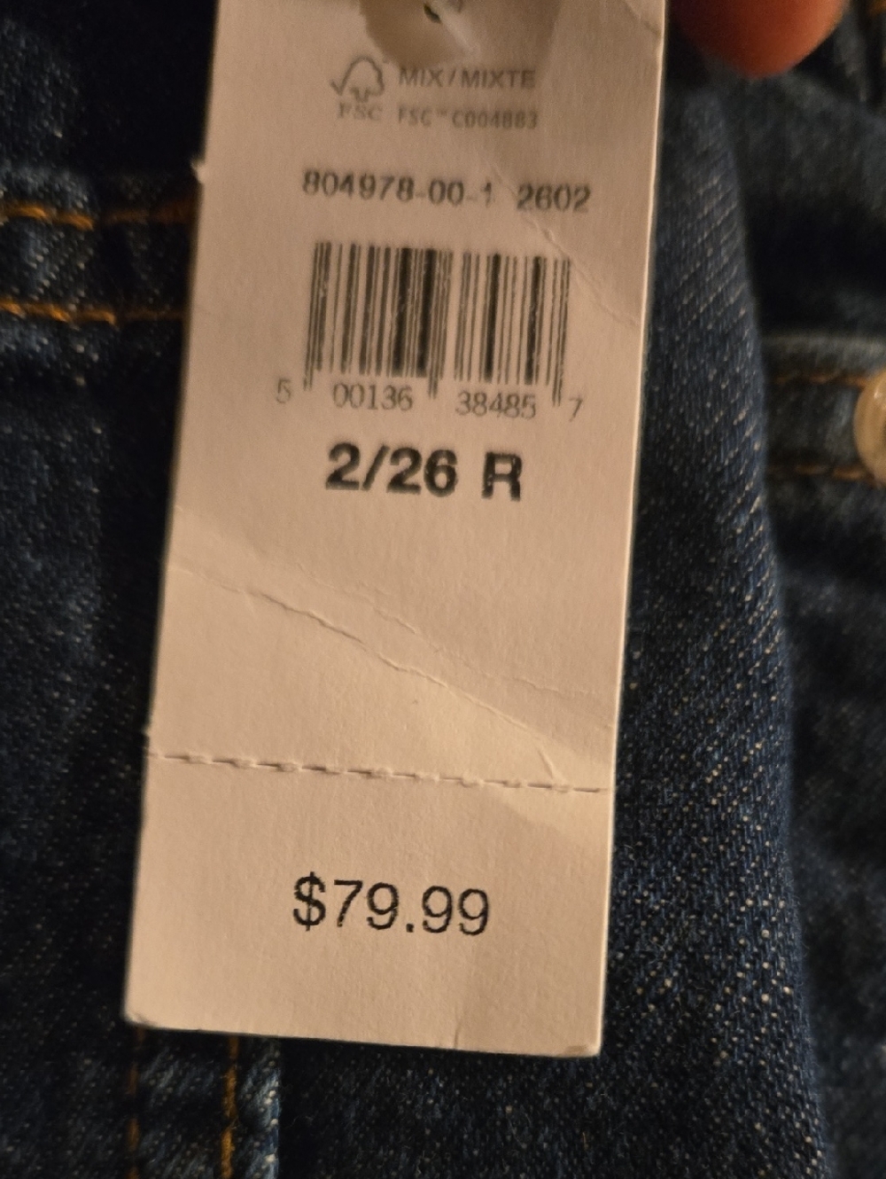 Gap High Rise Studded Barrel Jeans Dark Wash - Picture 6 of 6